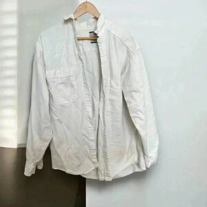 Y2K Levi’s  white denim button up L